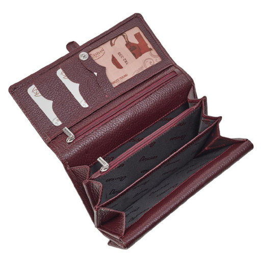 Гаманець жіночий шкіряний Desisan 182-339 бордо флотар