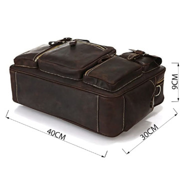Сумка мужская Vintage 14757 в винтажном стиле Коричневая