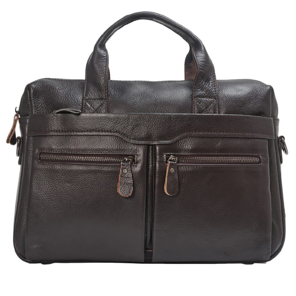 Портфель мягкий кожаный BUFFALO BAGS 7122C коричневый флотар