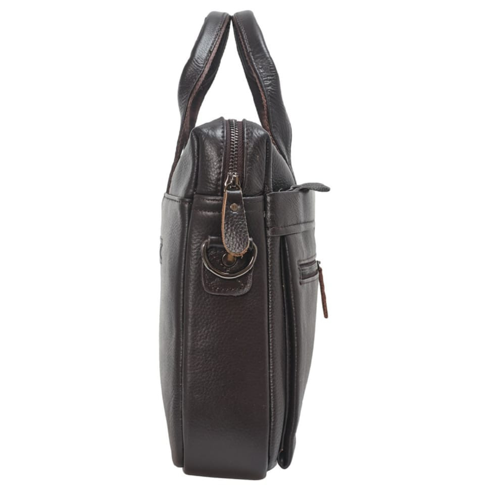 Портфель мягкий кожаный BUFFALO BAGS 7122C коричневый флотар