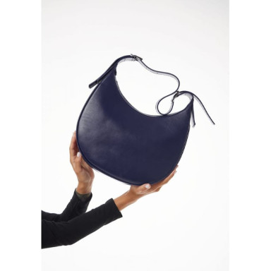 Women's leather bag Vivian blue crust