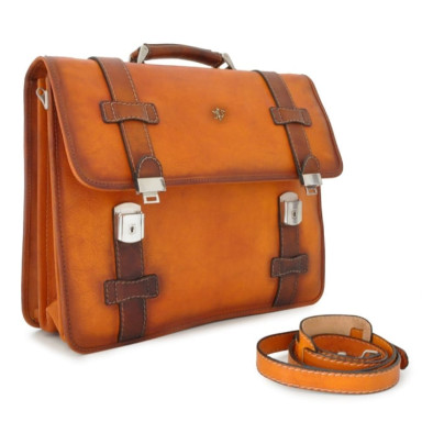 Pratesi BCH500 - Briefcase Vallombrosa in cow leather Bruce Chianti