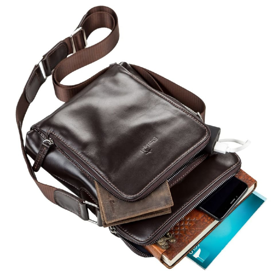 Men's bag SHVIGEL 11100 leather Brown