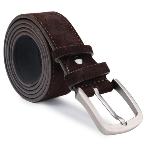 Чоловічий ремінець замшевий Vintage 20728 Коричневий