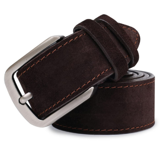 Чоловічий ремінець замшевий Vintage 20728 Коричневий