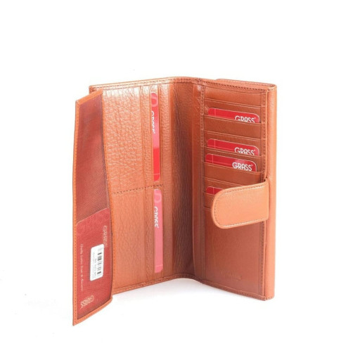 Гаманець жіночий шкіряний GRASS 125-16 рудий флотар