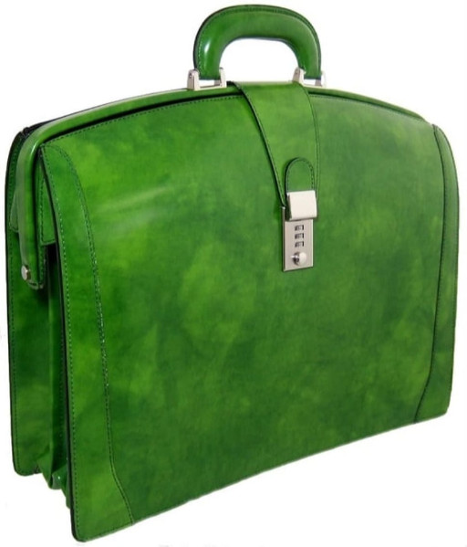 Pratesi RVS120 - Brunelleschi Briefcase in cow leather Radica Dark Green