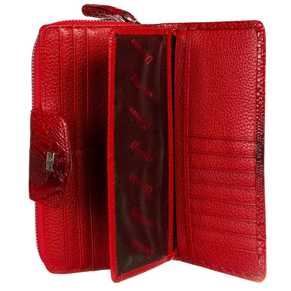 Гаманець жіночий шкіряний Desisan 731-500 червоний візерунок