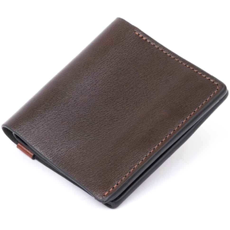 Зручний гаманець-клатч на блискавці з натуральної шкіри GRANDE PELLE 11659 Коричневий