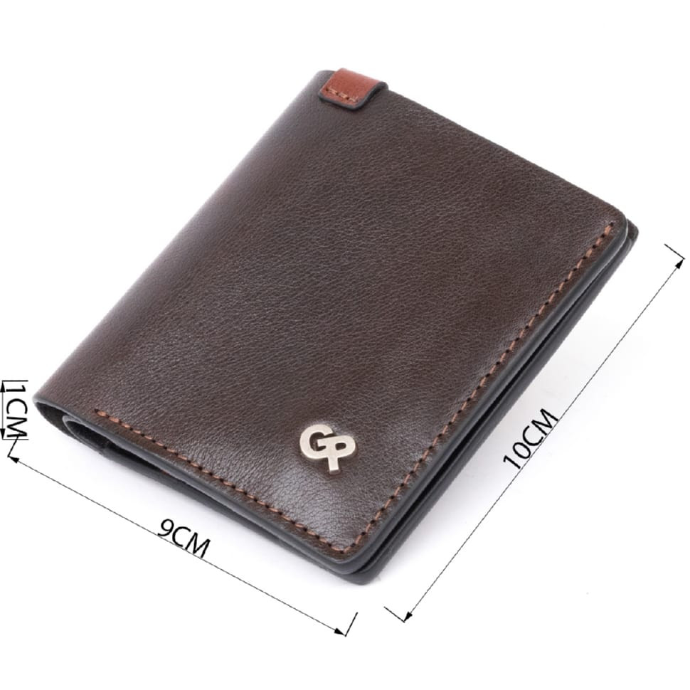 Зручний гаманець-клатч на блискавці з натуральної шкіри GRANDE PELLE 11659 Коричневий