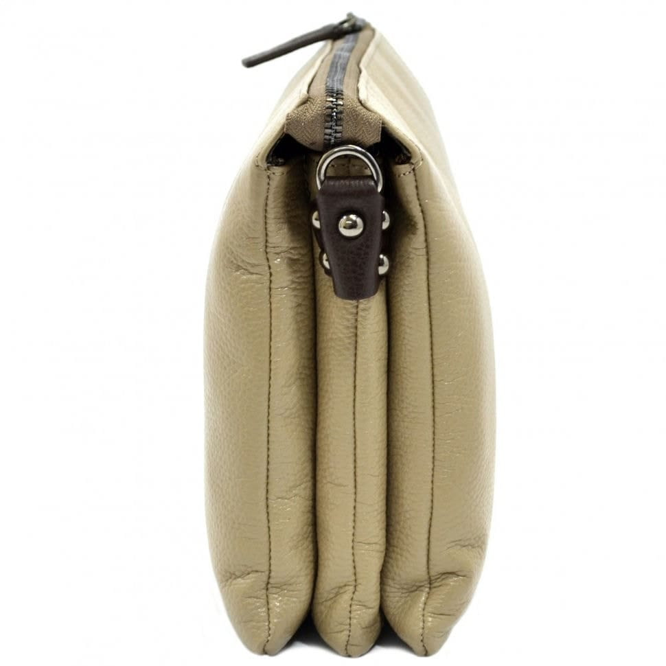 Сумка жіноча шкіряна Desisan 2811-283 бежевий флотар