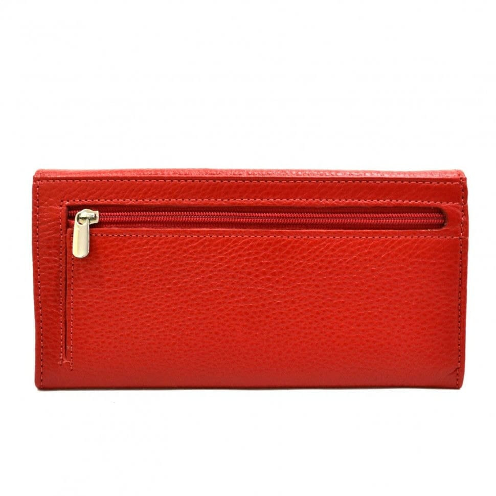 Гаманець жіночий шкіряний CANPEL 2035-172 червоний флотар
