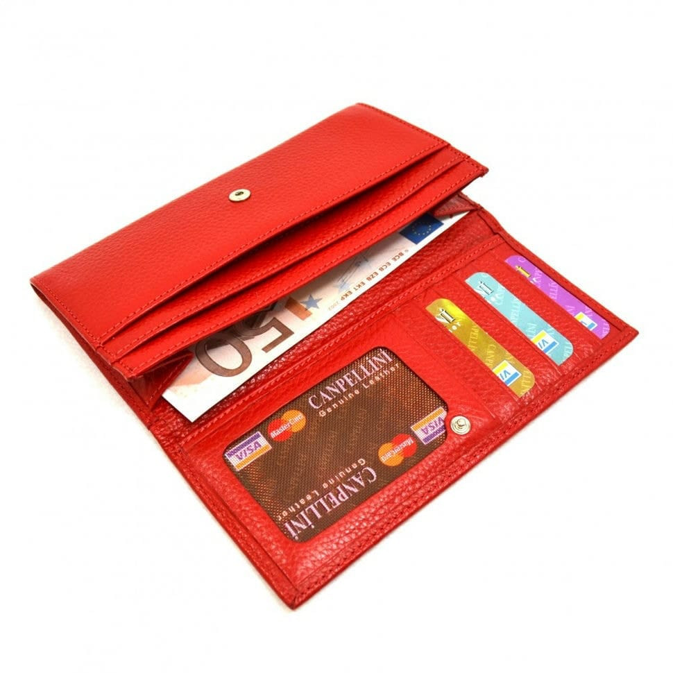 Гаманець жіночий шкіряний CANPEL 2035-172 червоний флотар