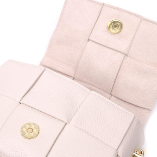 Вечірня жіноча сумка з палітурками з натуральної шкіри Vintage 22311 Біла