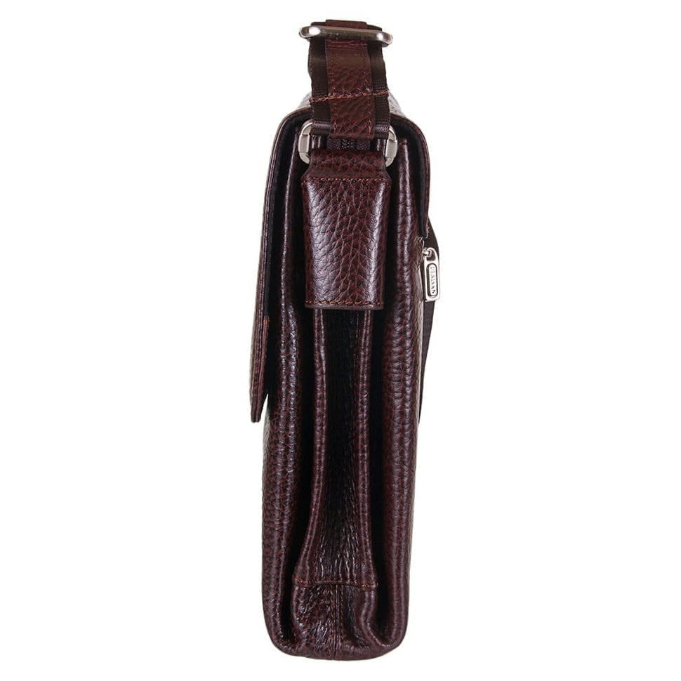 Барсетка м'яка шкіряна DESISAN 350-019 коричневий флотар