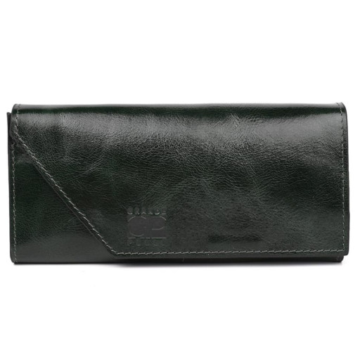 Жіноче портмоне велике Festa зелений Grande Pelle 513391