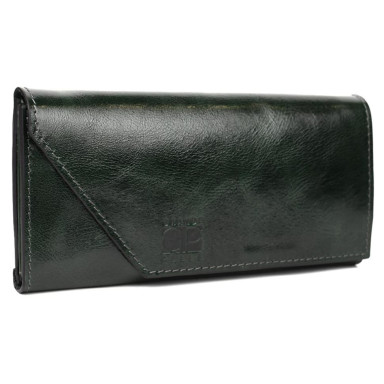 Womens wallet large Festa green Grande Pelle 513391