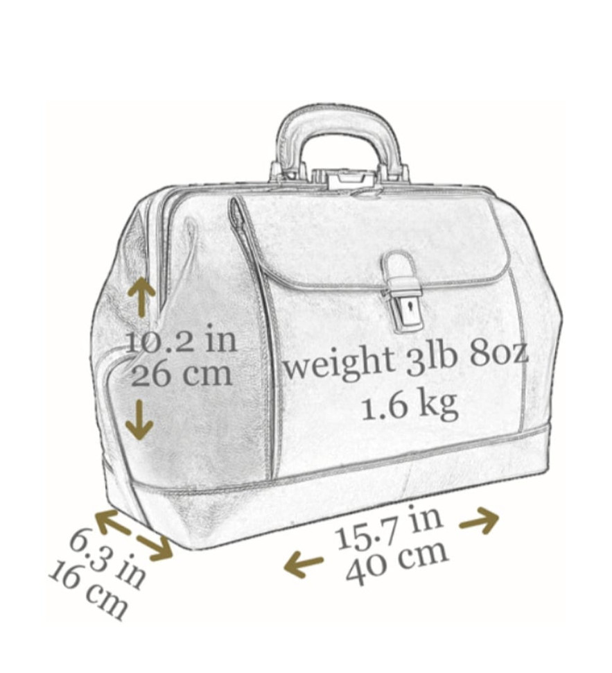 Large Italian Leather Doctor Bag for Women - Hamlet -  Cognac Matte Brownn color -  Time Resistance 5249401W