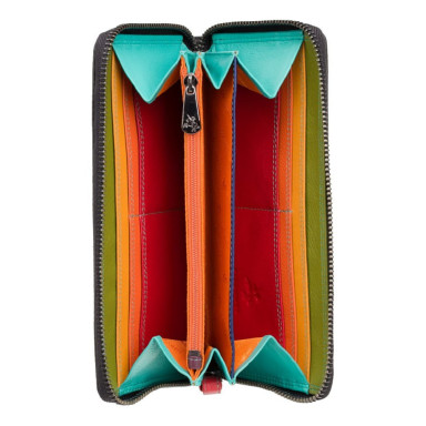 Кошелек женский Visconti SP79 Violet c RFID (Black Multi Spectrum)