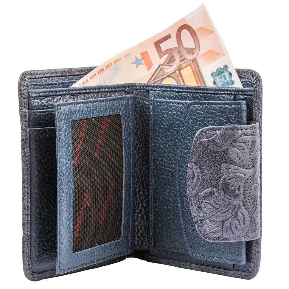 Гаманець жіночий Desisan 086-515 сині квіти