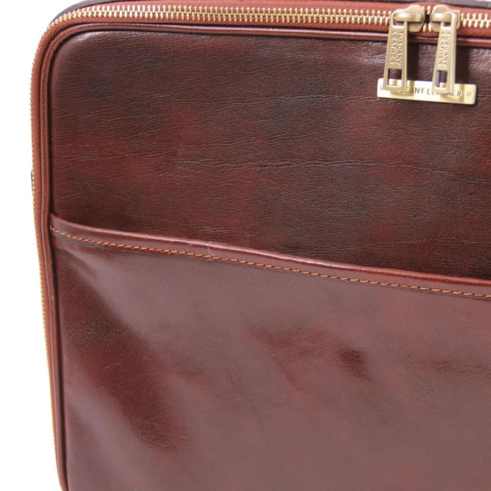 Шкіряна сумка для ноутбука Vicenza на блискавці Tuscany TL140235