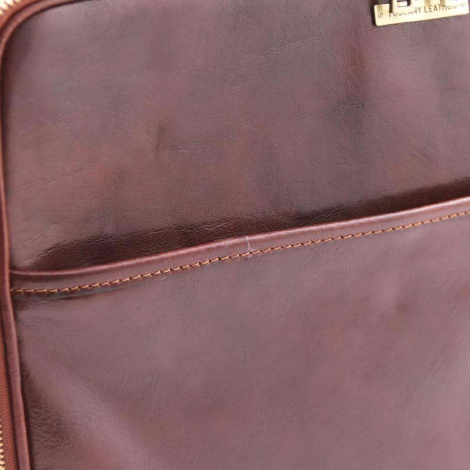 Шкіряна сумка для ноутбука Vicenza на блискавці Tuscany TL140235