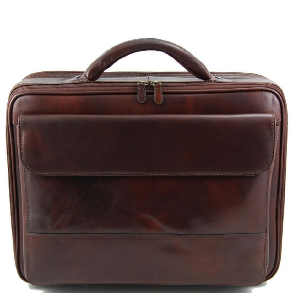 Шкіряна сумка для ноутбука Vicenza на блискавці Tuscany TL140235