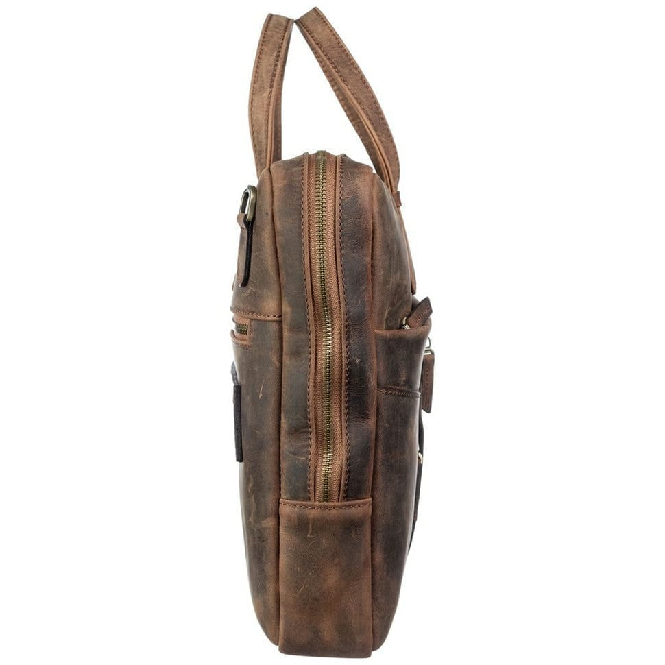 Шкіряний портфель Tony Bellucci 5160-07 рудий нубук