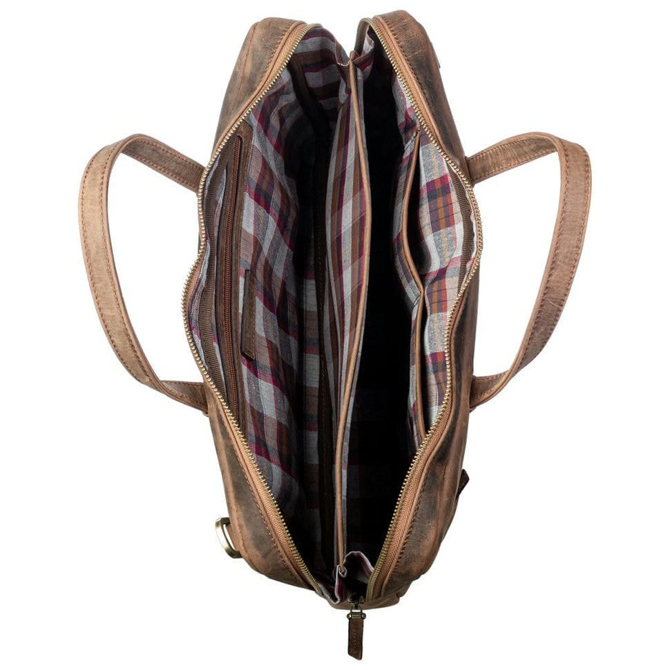 Шкіряний портфель Tony Bellucci 5160-07 рудий нубук