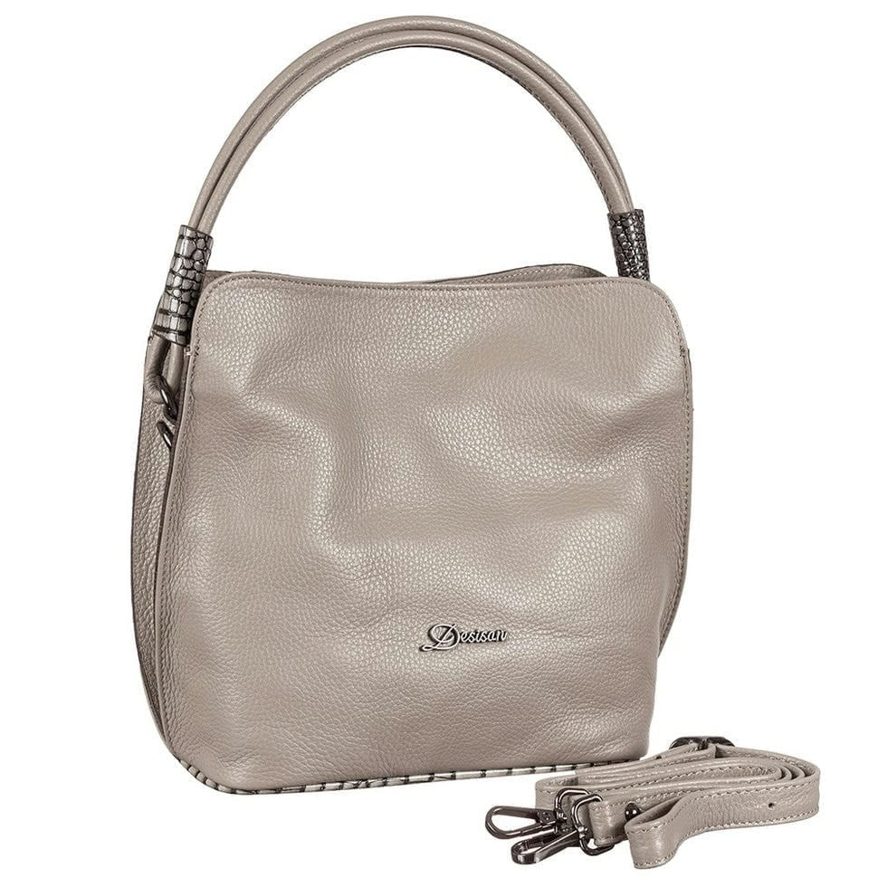 Сумка жіноча шкіряна Desisan 7150-283 бежевий флотар
