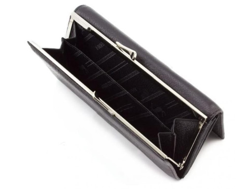 Чёрный женский кожаный кошелёк Marco coverna MC-1412-1