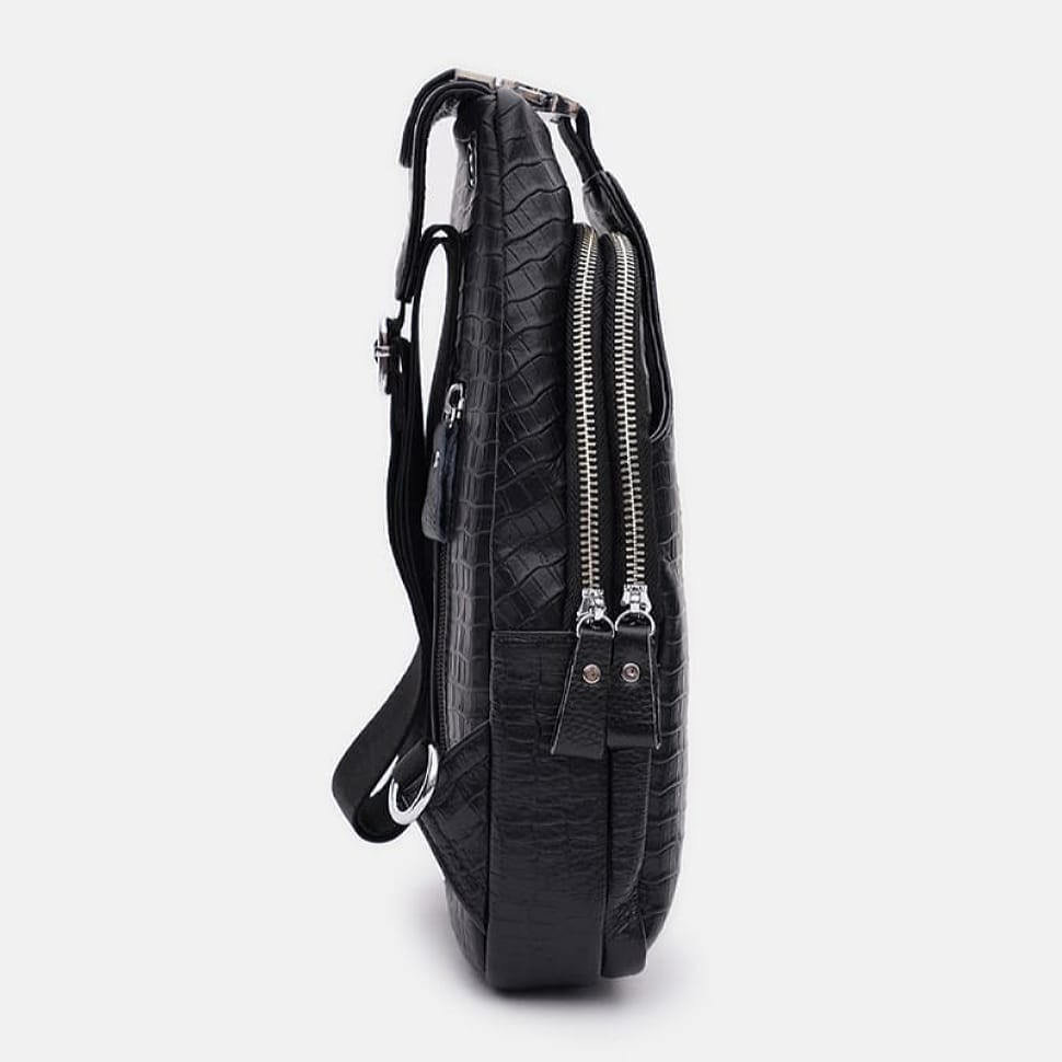 Чоловічий рюкзак шкіряний Keizer K15015bl-black