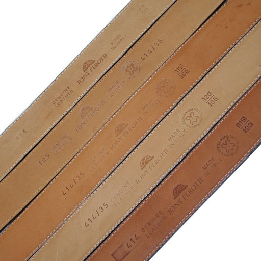 Шкіряний ремень 414 moro коричневий TONY PEROTTI