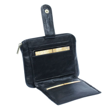 Leather wallet Italico 2963 nero black