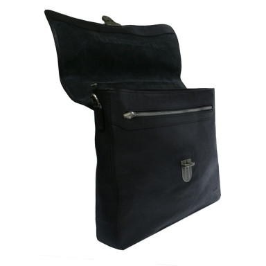 Шкіряний портфель Varsavia 9943 nero чорний