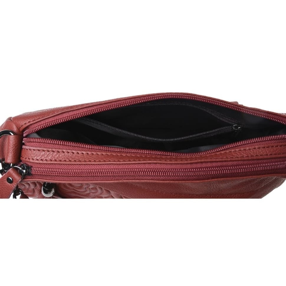 Жіноча шкіряна сумка Borsa Leather K1840-red