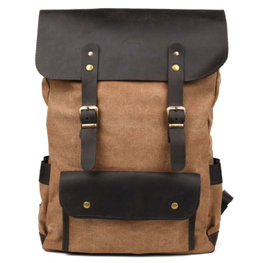 Laptop backpack made of canvas and crazy horse RCc-9001-4lx from TARWA brand