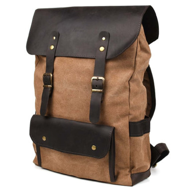 Laptop backpack made of canvas and crazy horse RCc-9001-4lx from TARWA brand