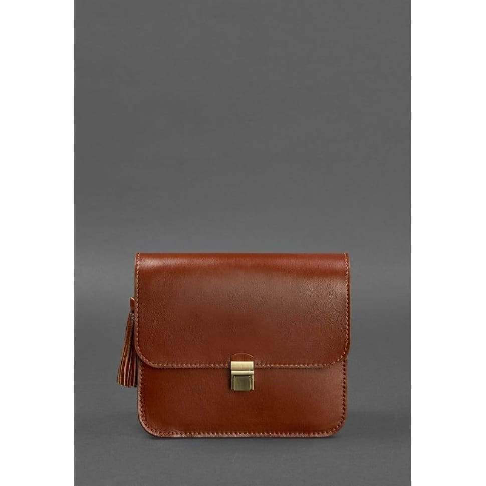 Шкіряна жіноча бохо-сумка Лілу світло-коричнева