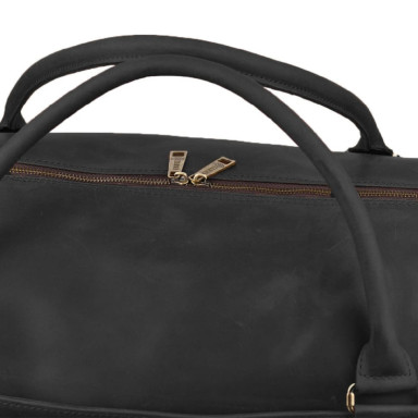 Travel trunk bag made of genuine leather RA-6564-4lx TARWA black