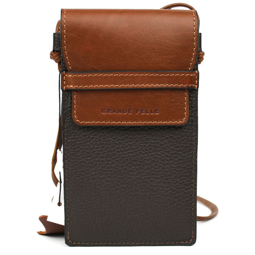 Міні сумка чохол для телефону, панч Grande Pelle 70372023 комбінована