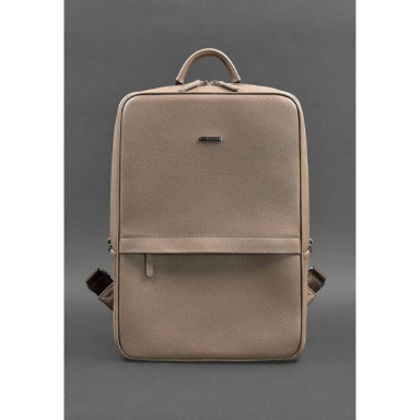 Light beige leather womens backpack Foster BN-BAG-39