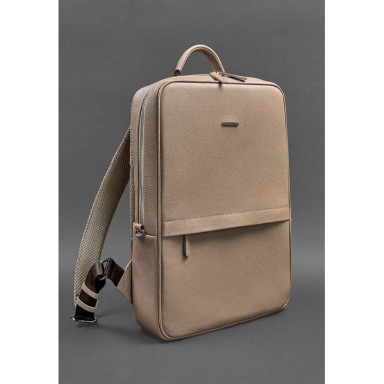 Light beige leather womens backpack Foster BN-BAG-39