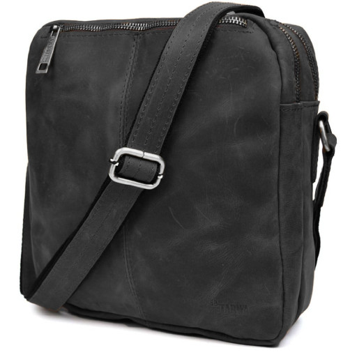 Сумка месенджер чоловіча вертикальна через плече TARWA Чорний RА-60121-3md