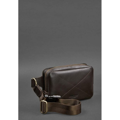 Dropbag Mini Leather Belt Bag dark brown