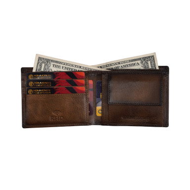 Hammonds Flycatcher Men`s Leather Wallet HF594 Ombre Tan