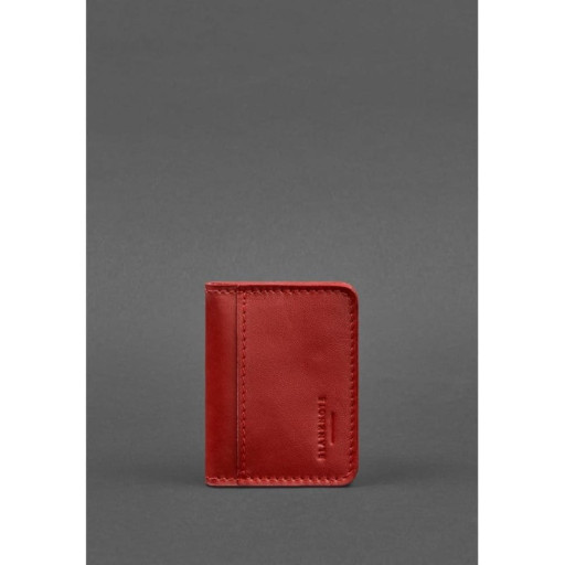 Жіноча шкіряна обкладинка для ID-паспорта та водійських прав 4.0 червона