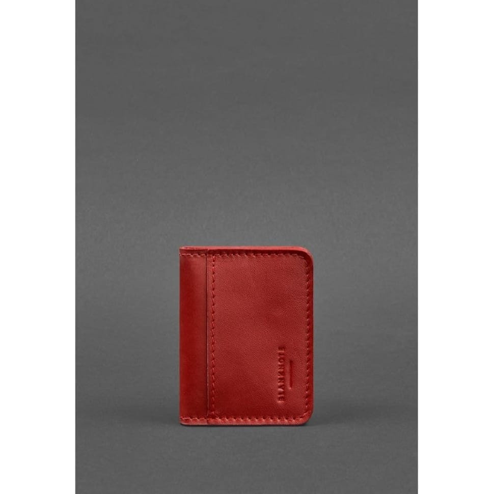 Жіноча шкіряна обкладинка для ID-паспорта та водійських прав 4.0 червона