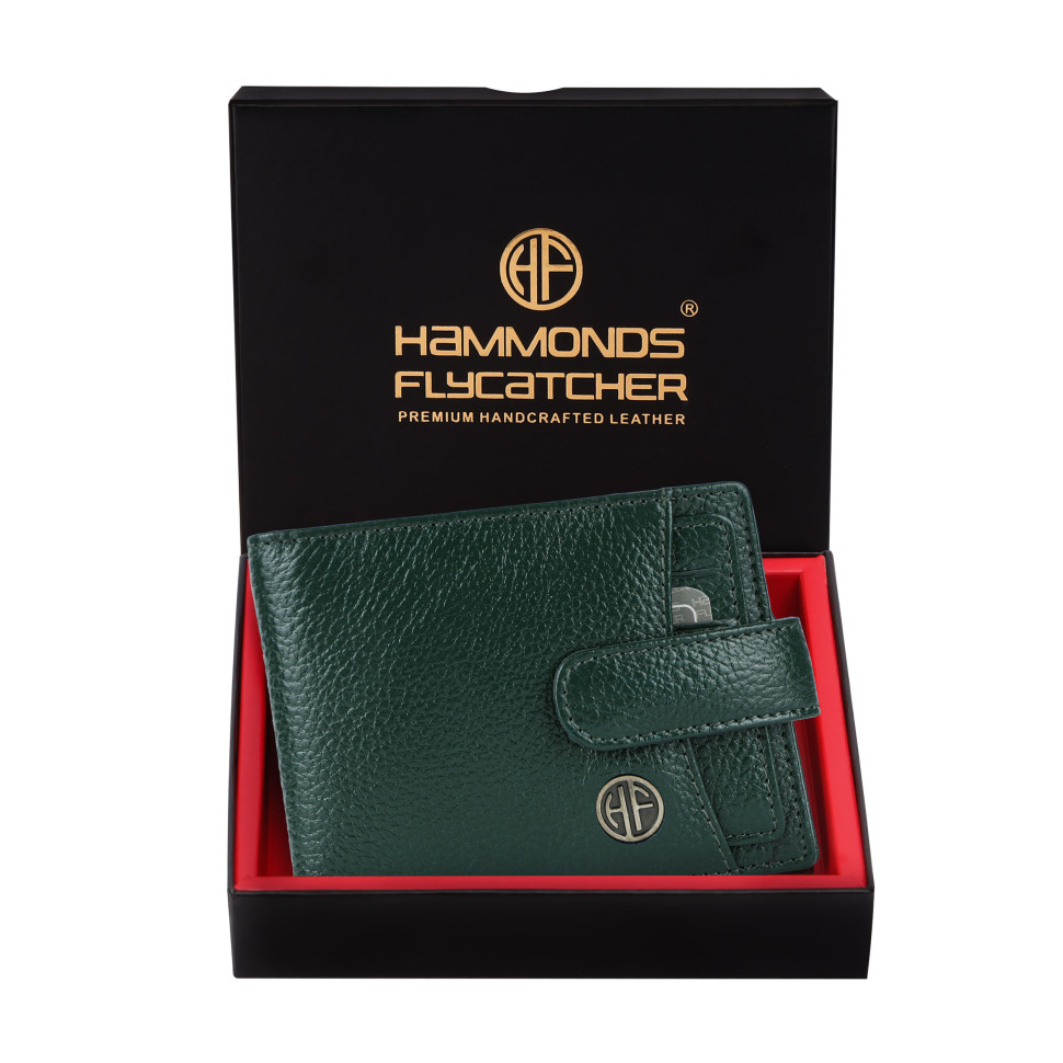 Чоловічий шкіряний гаманець Hammonds Flycatcher HF502 Green (Зелений)