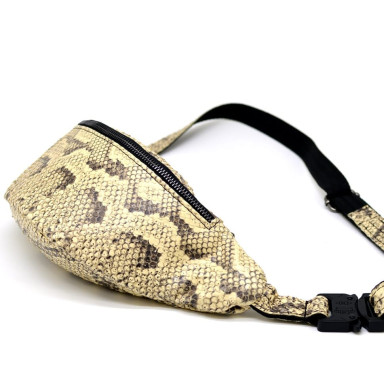 Exclusive banana belt bag made of python skin REP5-3035-3md from Tarwa